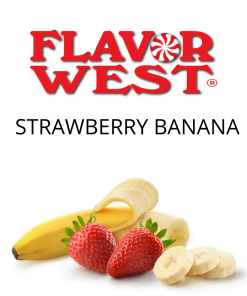 Strawberry Banana (Flavor West) - пищевой ароматизатор Flavor West, вкус Клубника-банан купить оптом ароматизатор флаворвест Strawberry Banana (Flavor West)
