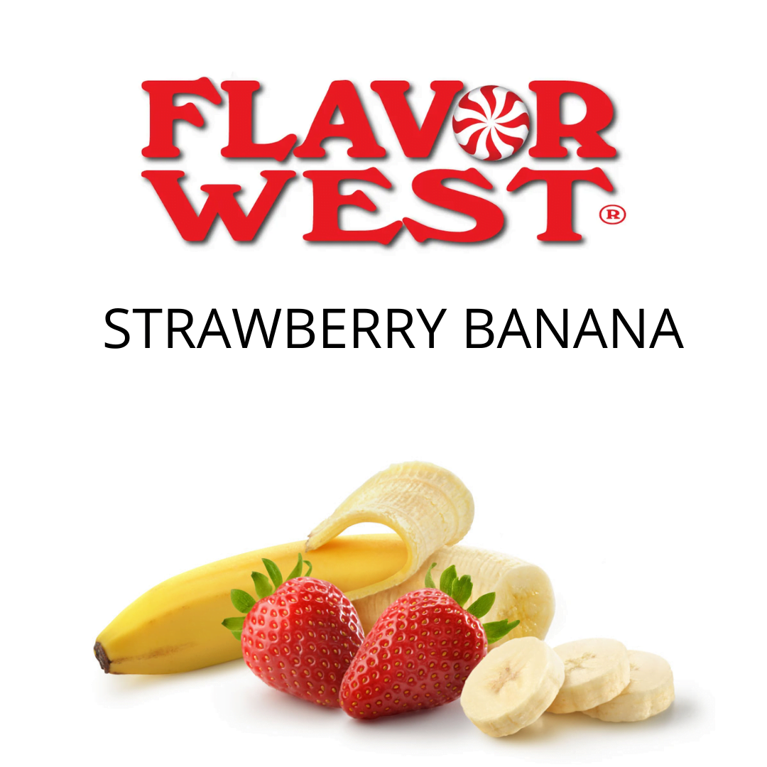 Strawberry Banana (Flavor West) - пищевой ароматизатор Flavor West, вкус Клубника-банан купить оптом ароматизатор флаворвест Strawberry Banana (Flavor West)
