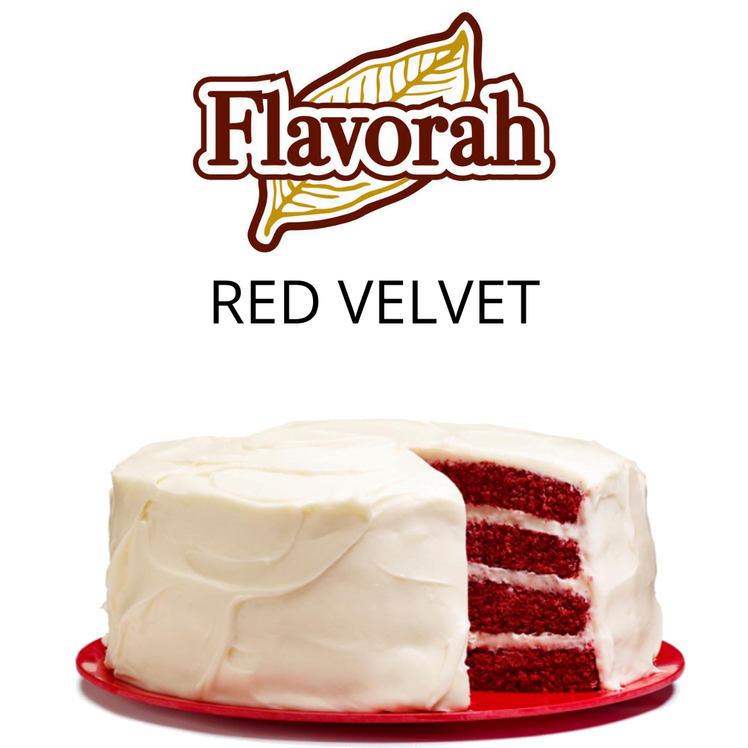 Red Velvet - пищевой ароматизатор Flavorah, вкус Торт Красный Бархат купить оптом ароматизатор Флавора Red Velvet