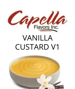 Vanilla Custard V1 (Capella) - пищевой ароматизатор Capella, вкус Ванильный заварной крем купить оптом ароматизатор Капелла Vanilla Custard V1 (Capella)