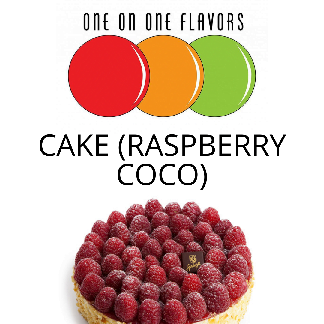 Cake (Raspberry Coco) (One On One) - пищевой ароматизатор One On One, вкус Пирог с малиной купить оптом ароматизатор One On One Cake (Raspberry Coco) (One On One)