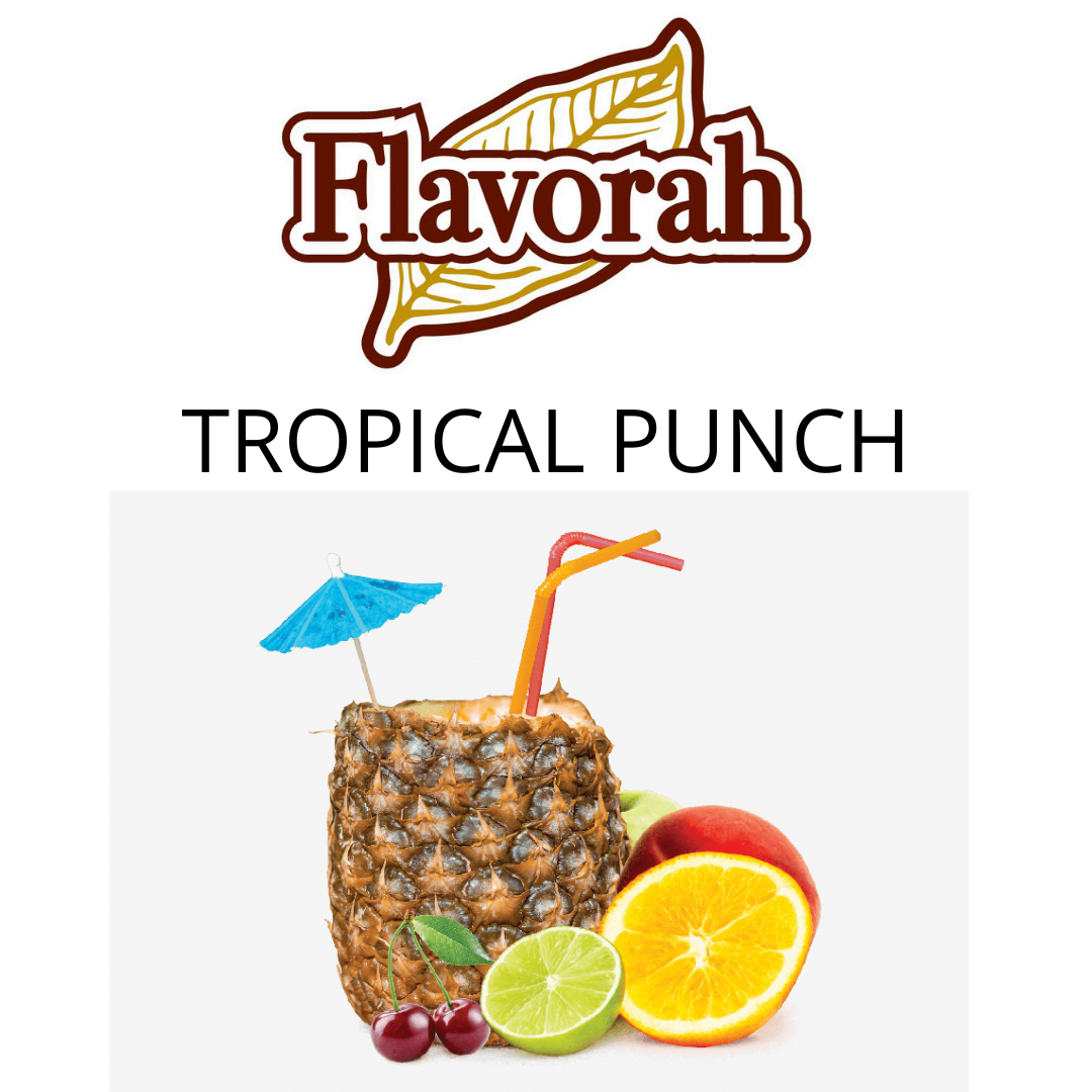 Tropical Punch (Flavorah) - пищевой ароматизатор Flavorah, вкус Тропический пунш купить оптом ароматизатор Флавора Tropical Punch (Flavorah)