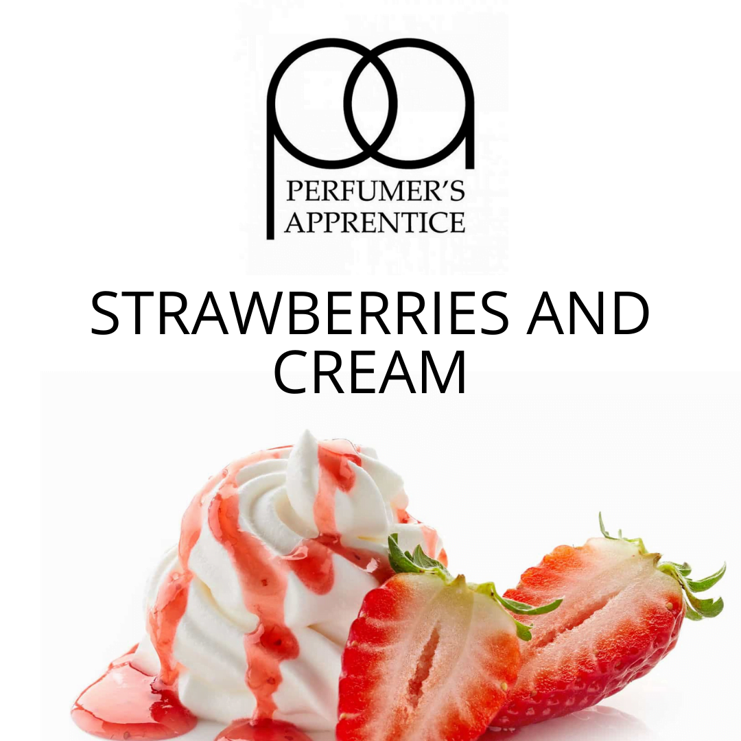 Strawberries and Cream (TPA) - пищевой ароматизатор TPA/TFA, вкус Клубника со сливками купить оптом ароматизатор ТПА / ТФА Strawberries and Cream (TPA)