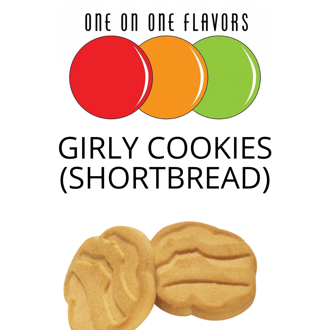 Girly Cookies - (Shortbread) (One On One) - пищевой ароматизатор One On One, вкус Песочное печенье купить оптом ароматизатор One On One Girly Cookies - (Shortbread) (One On One)