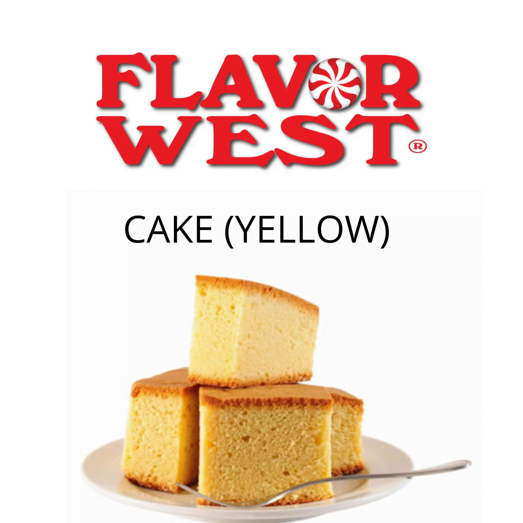 Cake (Yellow) (Flavor West) - пищевой ароматизатор Flavor West, вкус Бисквит купить оптом ароматизатор флаворвест Cake (Yellow) (Flavor West)