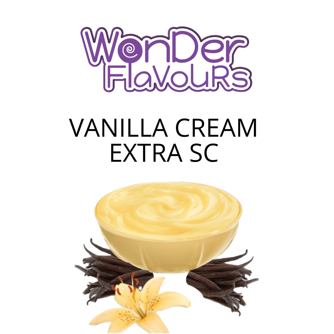 Vanilla Cream Extra SC (Wonder Flavours) - пищевой ароматизатор Wonder Flavors, вкус Усиленный ванильный крем купить оптом ароматизатор Вондер Vanilla Cream Extra SC (Wonder Flavours)