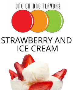 Strawberry and Ice Cream (One On One) - пищевой ароматизатор One On One, вкус Клубника и мороженое купить оптом ароматизатор One On One Strawberry and Ice Cream (One On One)